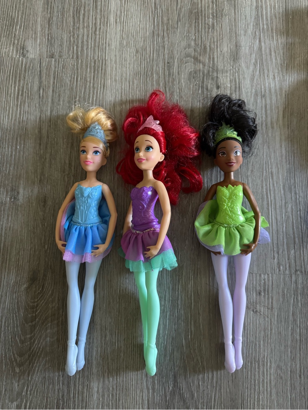 Disney Ballerina Dolls in Blue, Purple & Green Tutus (Set of 3)